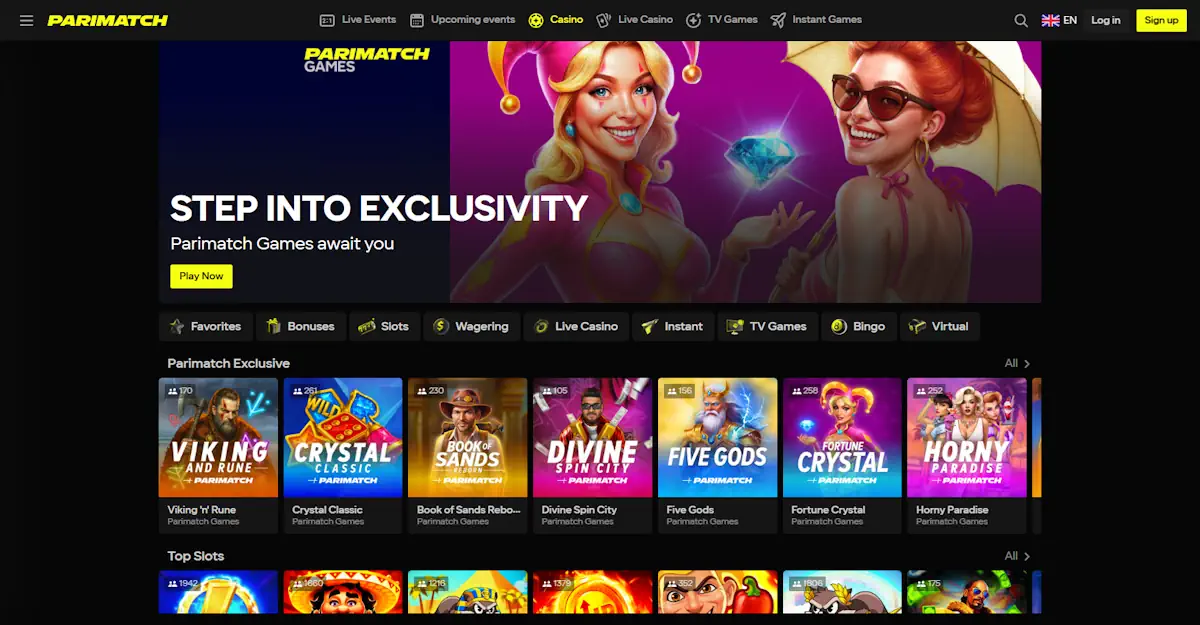 Parimatch Casino Screenshot